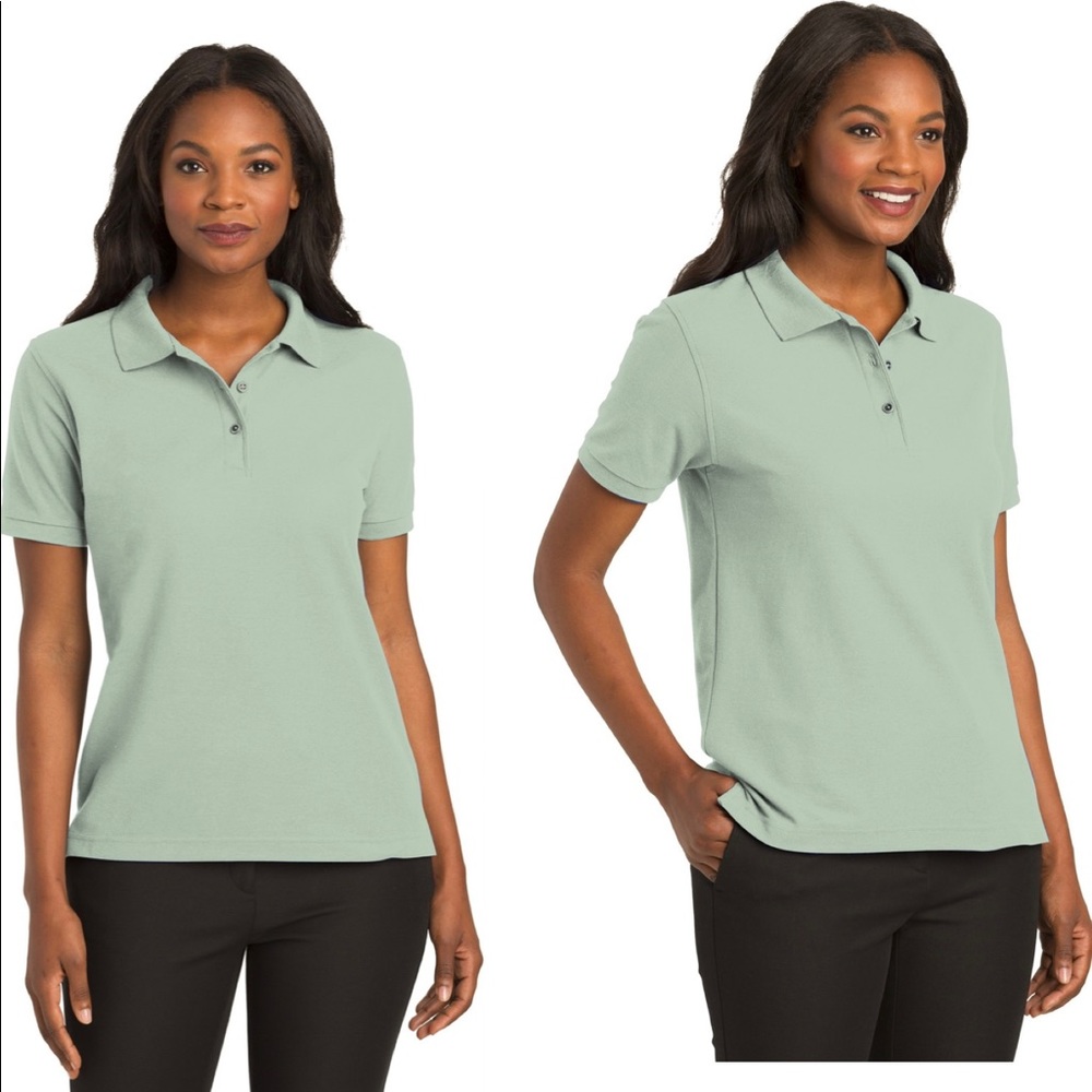 Women’s Port Authority Mint Green Polo Shirt // Size XXL